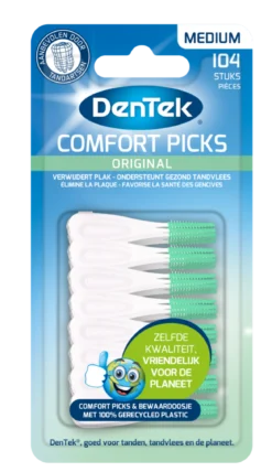 Dentek Comfort Picks Eco-Friendly | Medium | 104 stuks