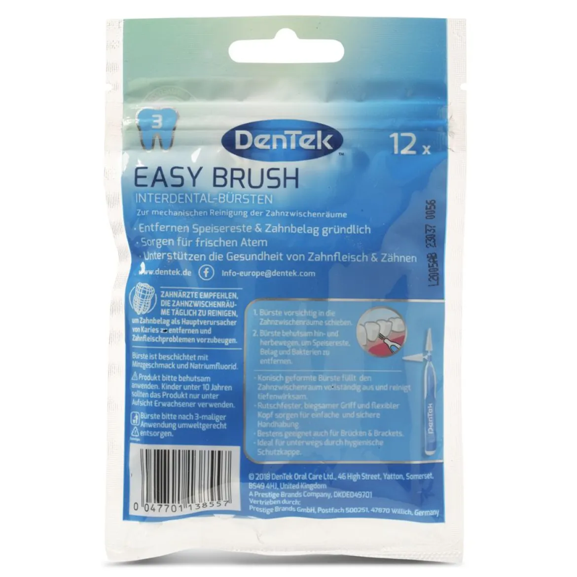 Dentek Easy Brush Ragers ISO 3 (3-5 mm) met Mintcoating | 12 stuks
