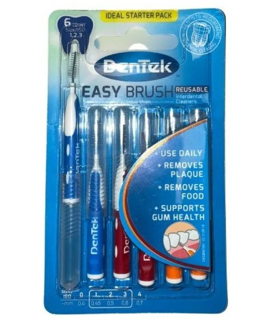 Dentek Herbruikbare Ragers Starterpack (ISO 1 t/m 3) | Mintcoating | 6 Stuks