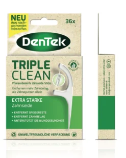 Dentek Triple Clean Vegan Flospicks met Fluoridecoating | 36 stuks