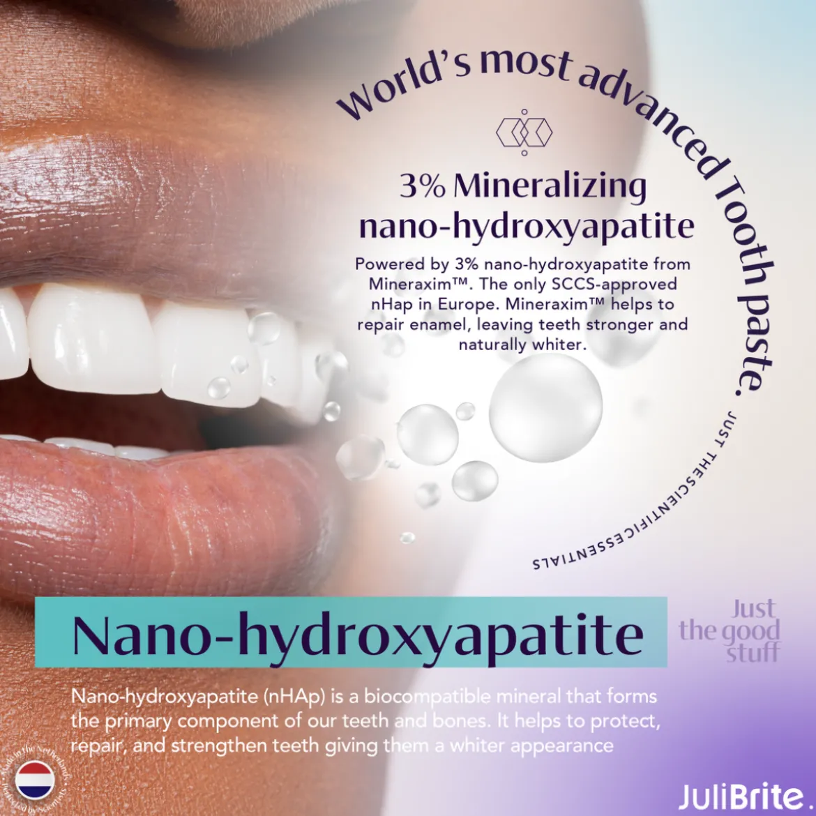 JuliBrite® Tandpasta met nano-hydroxyapatiet & actieve zuurstof