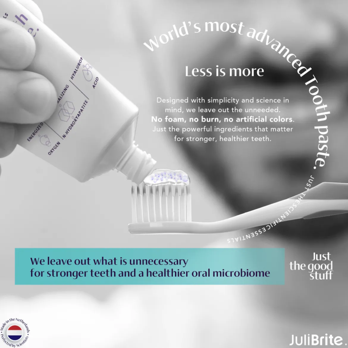 JuliBrite® Tandpasta met nano-hydroxyapatiet & actieve zuurstof