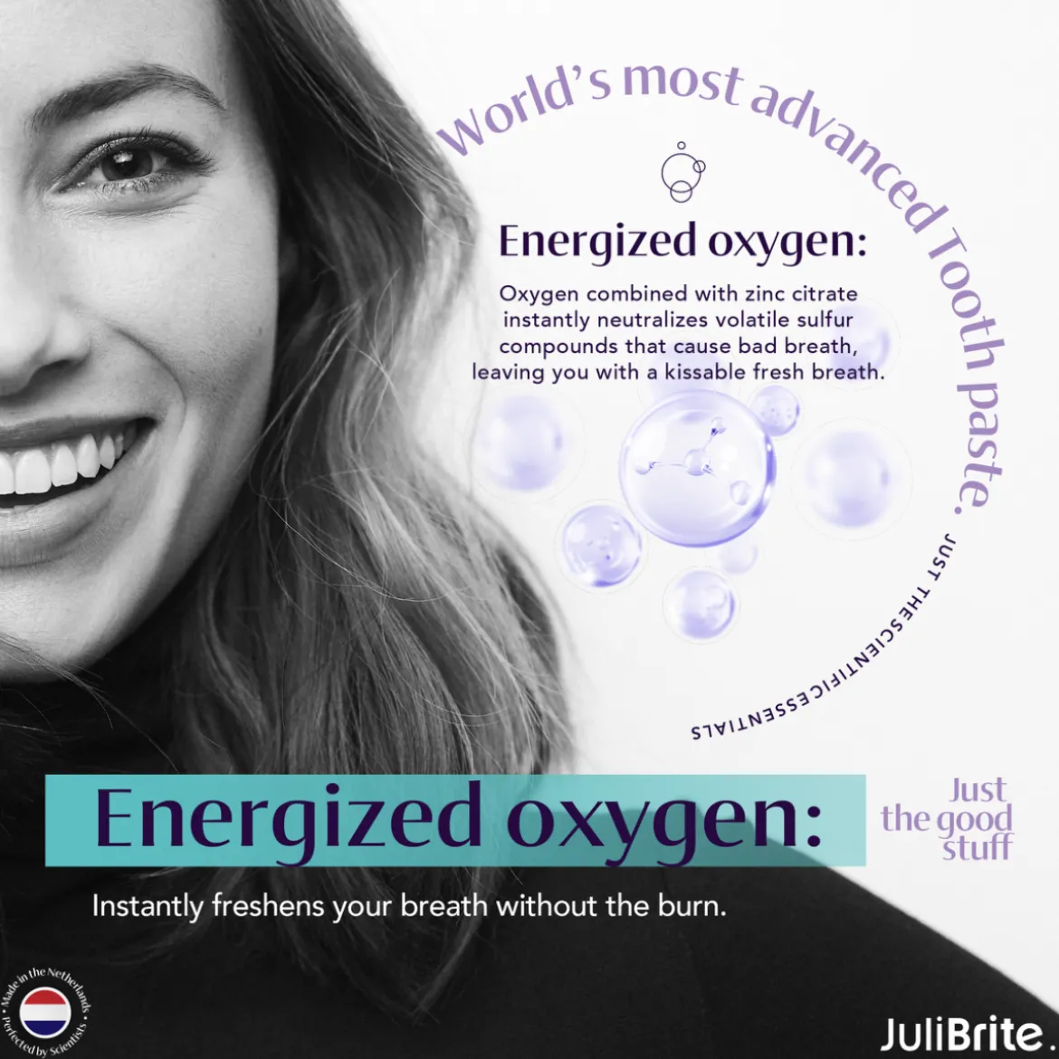 JuliBrite® Tandpasta met nano-hydroxyapatiet & actieve zuurstof