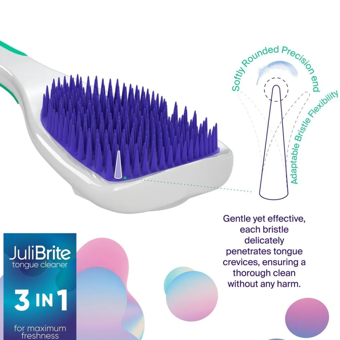 JuliBrite® Tongreiniger 2-pack (paars)