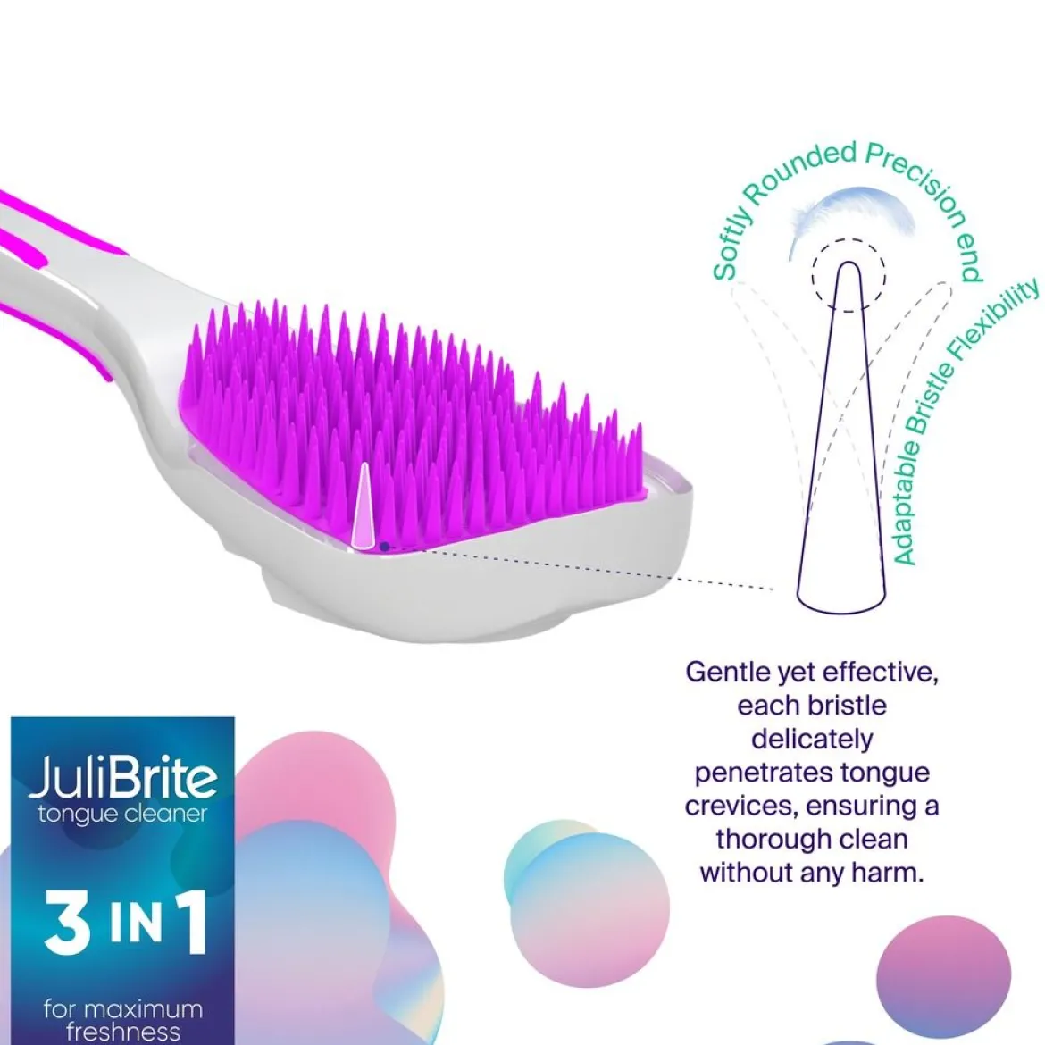 JuliBrite® Tongreiniger 2-pack (roze)