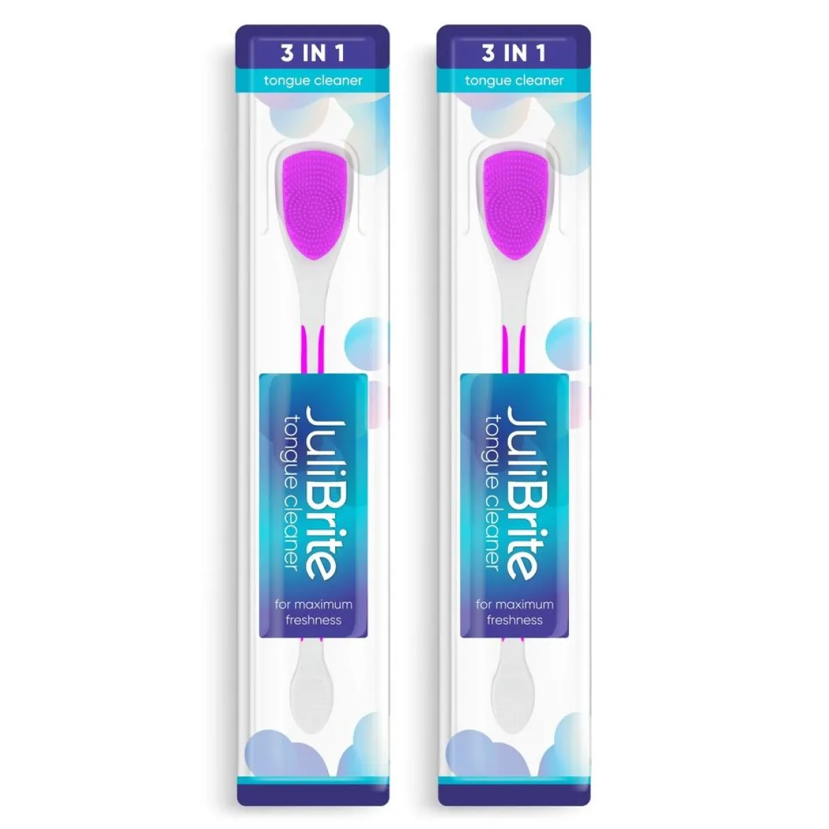 JuliBrite® Tongreiniger 2-pack (roze)