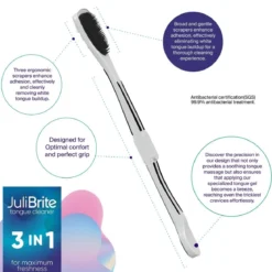 JuliBrite® Tongreiniger 2-pack (zwart)