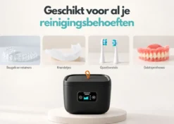Mibrush Dental Pod Ultrasonische Aligner & Beugel Reiniger (Zwart)