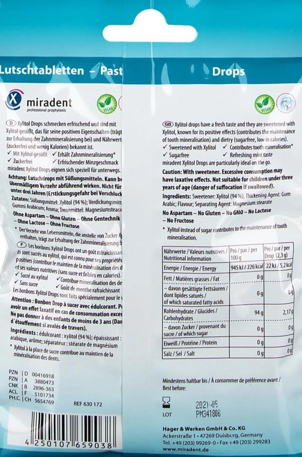 Miradent Xylitol Drops Sterke Tanden (26 stuks)