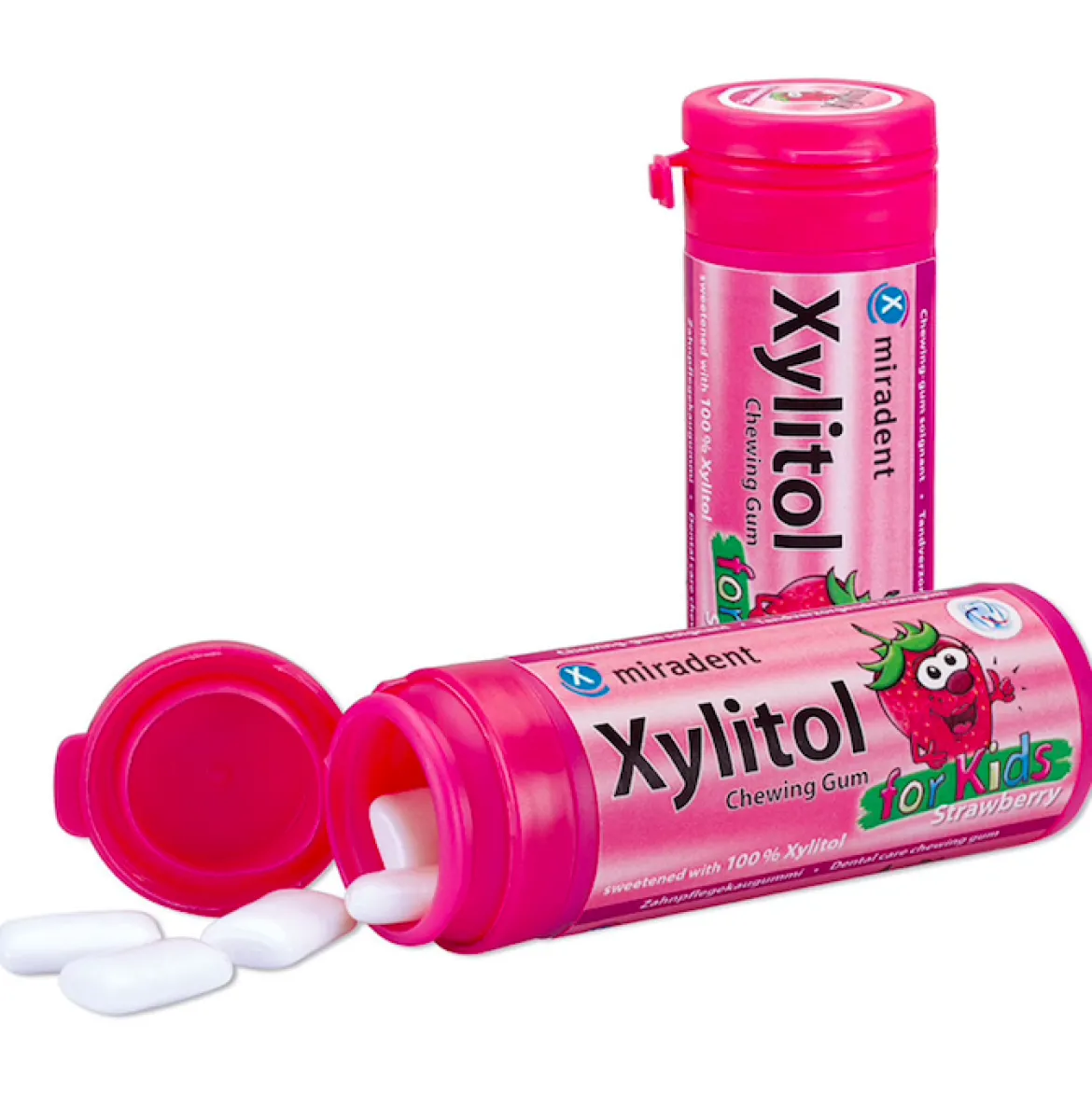 Miradent Xylitol Kauwgum voor Kinderen-Aardbei