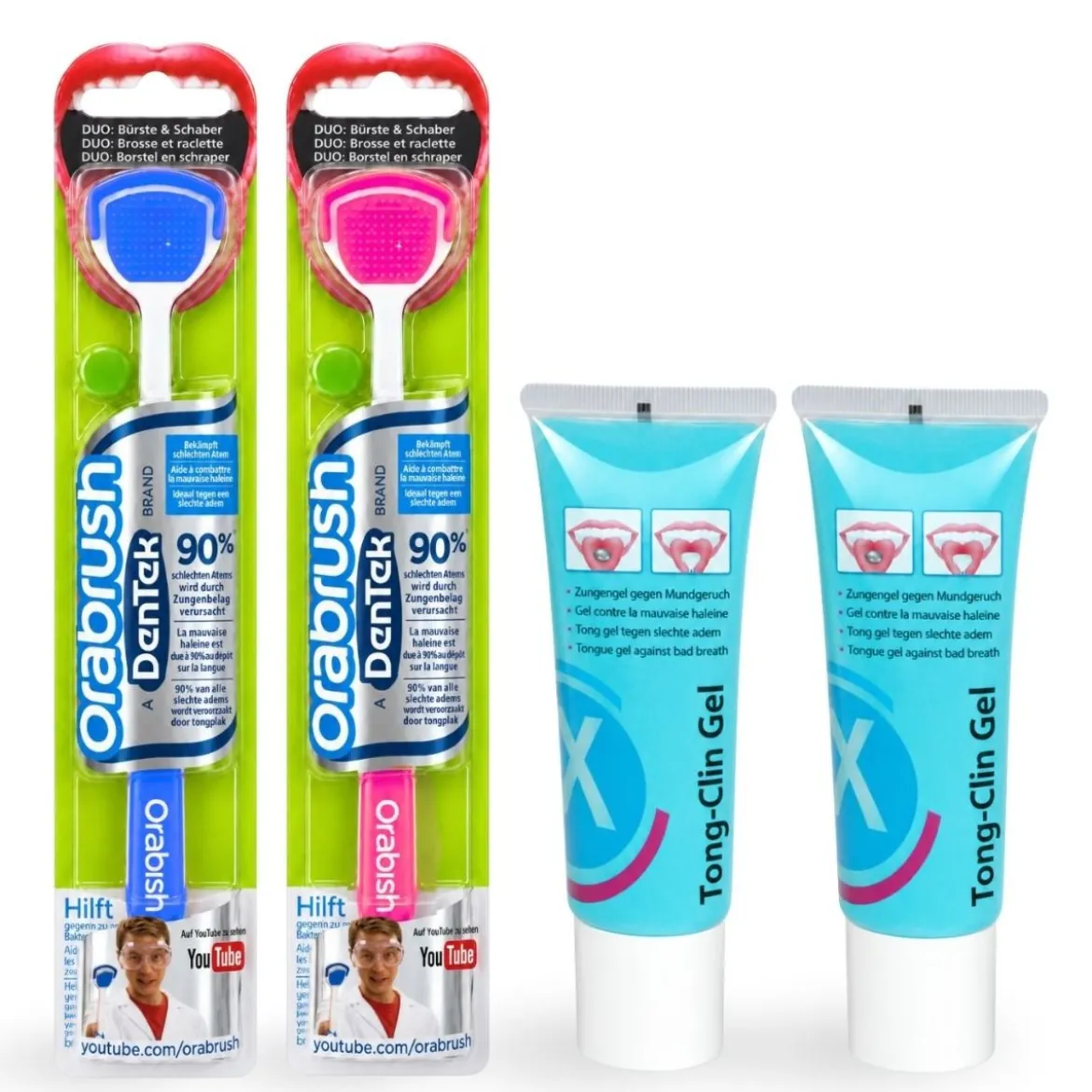 Orabrush Romantic 2 Orabrush + 2 Gel