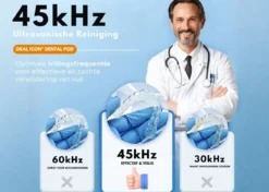 Oral Icon® Ultrasonische Beugel & Aligner Reiniger Dental Pod (Zwart)