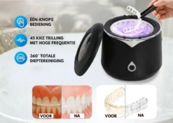 Oral Icon® Ultrasonische Beugel & Aligner Reiniger Dental Pod (Zwart)