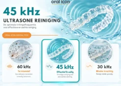 Oral Icon® Ultrasonische Beugel & Aligner Reiniger Dental Pod (Wit)