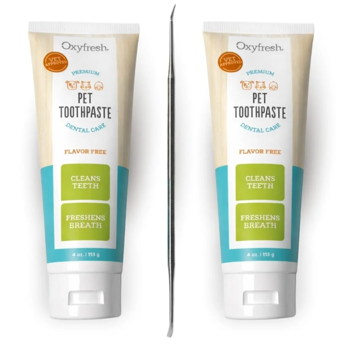 2 OxyFresh Pet Tandgel en 1 Tandenkrabber