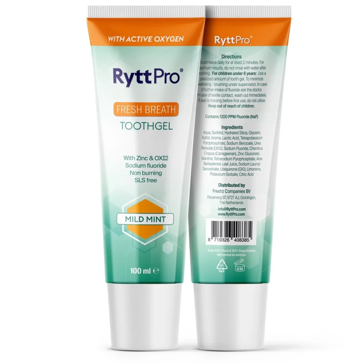 RyttPro® Fresh Breath Tandpasta Gentle Mint (100ML)