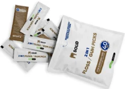 Solid Brush 2-in-1 floss & gum picks - 40 individueel verpakte picks