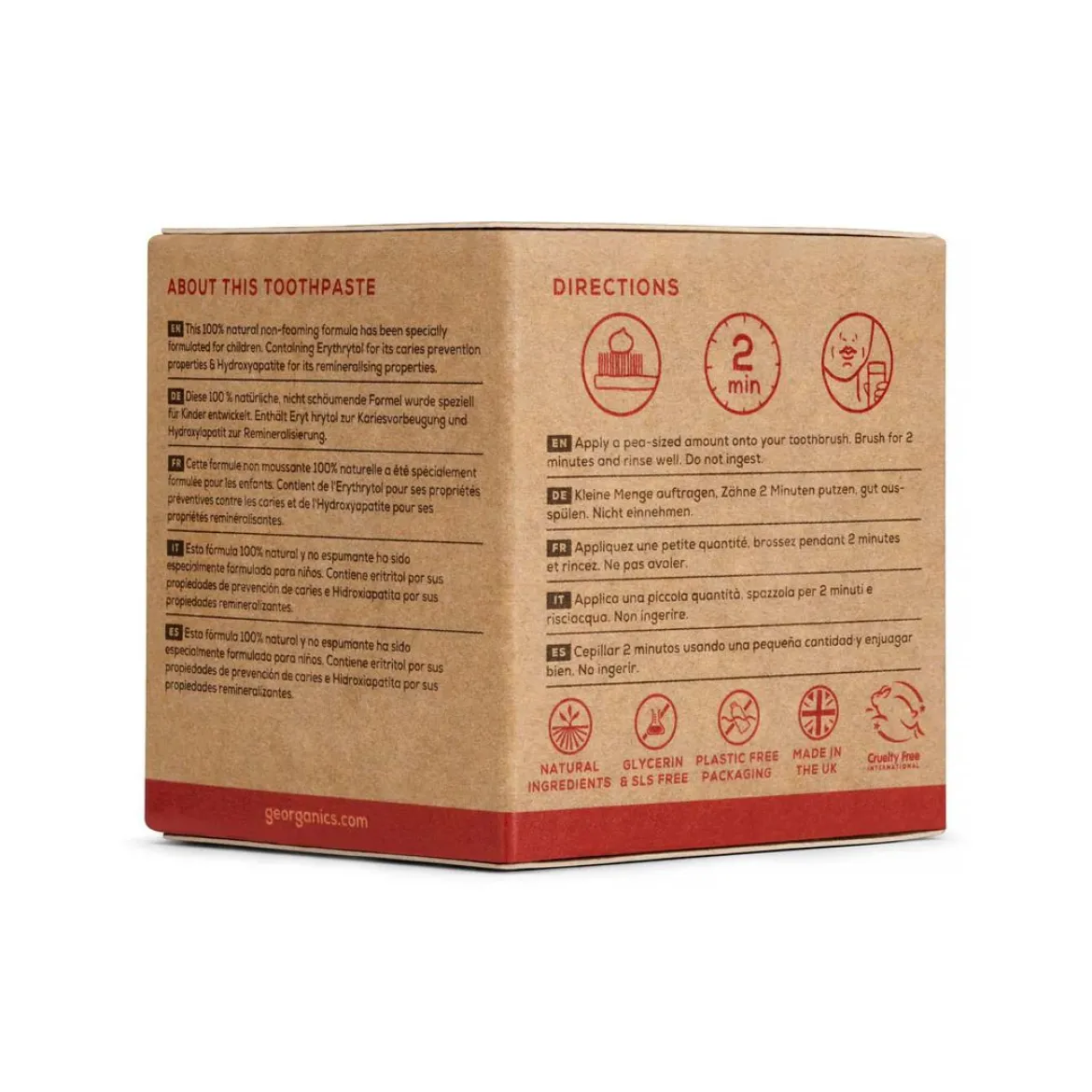 UK Organics Kindertandpasta met Hydroxyapatiet